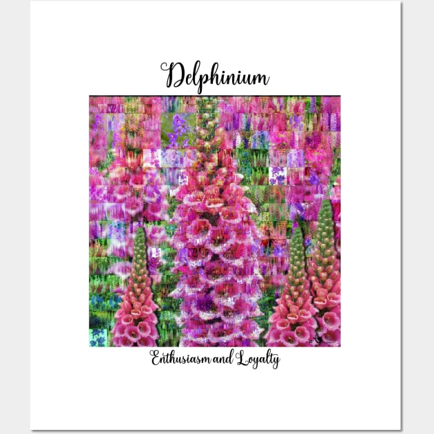 Delphinium birth month flower July Wall Art by Symbolsandsigns